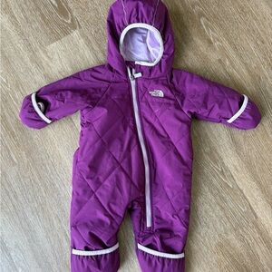 The North Face Kids Magenta Quilted Footie
